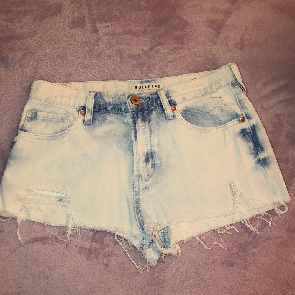 💕Acid wash Boyfriend shorts